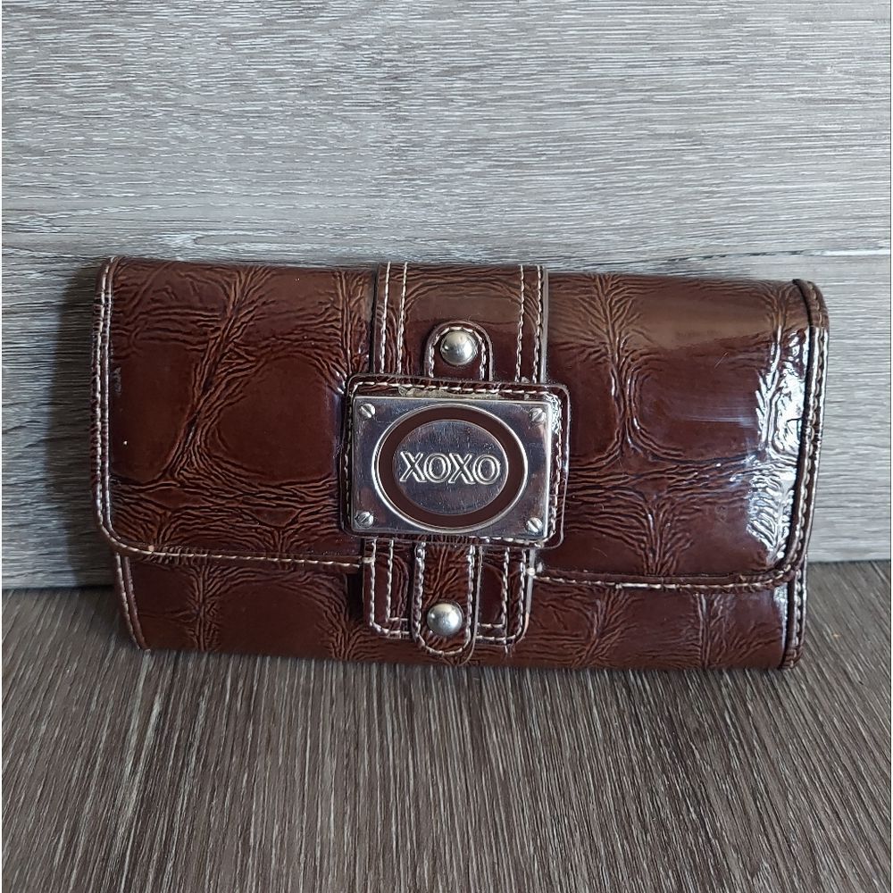 XOXO Vintage Brown Crocodile Print Wallet